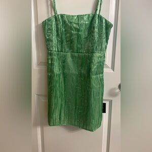 Lulu's Strappy Green Mini Dress
